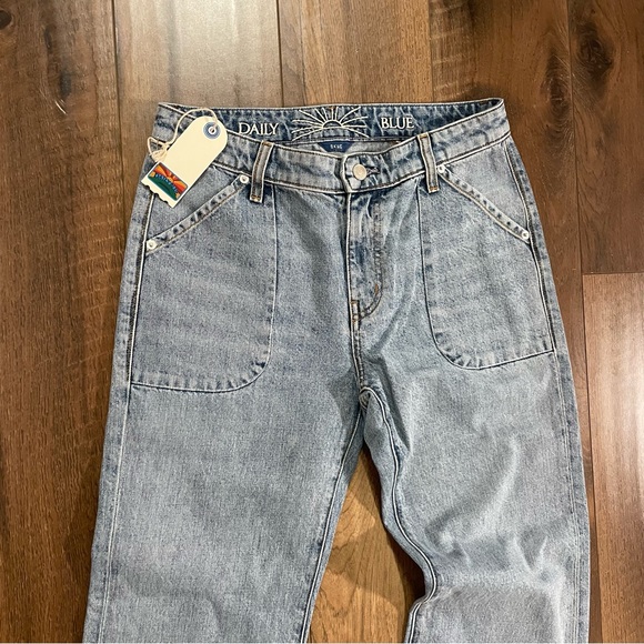 NWT $360 Daily Blue “Skye” Bell Leg Denim Jeans - Picture 6 of 15